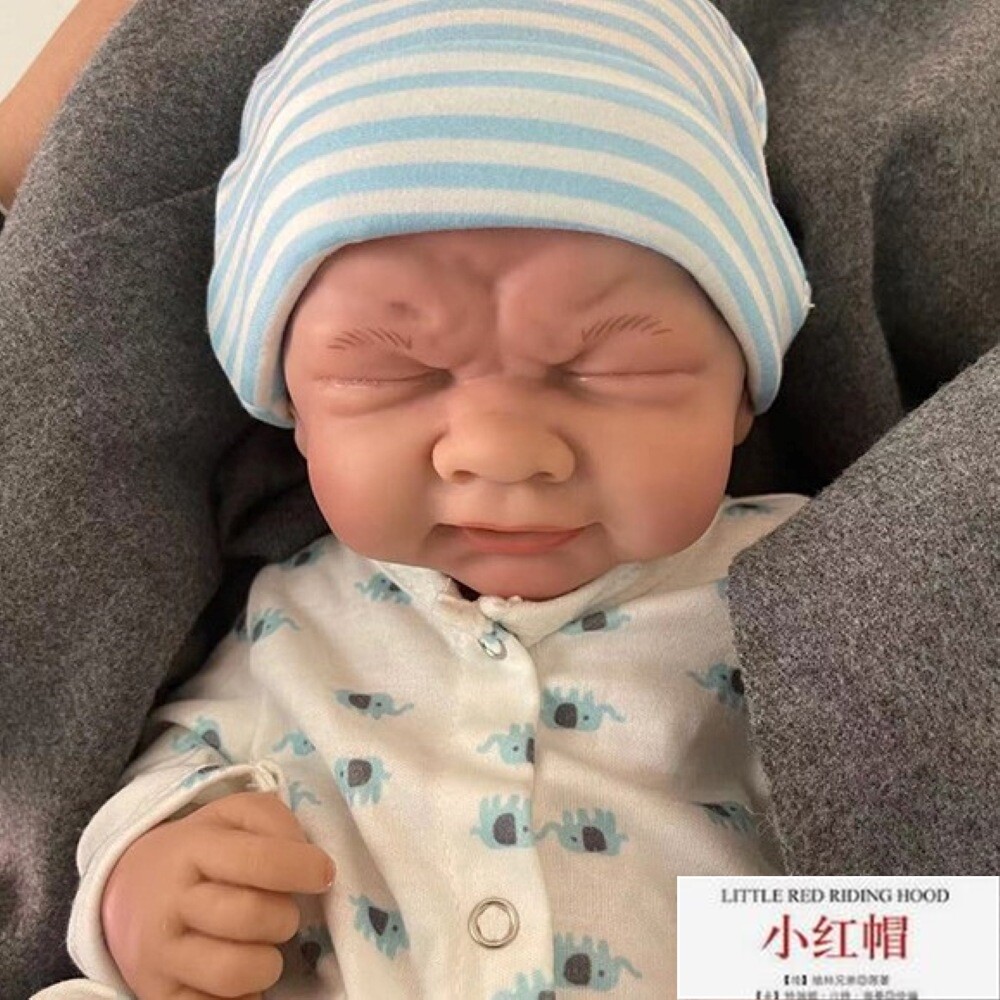 14英寸Berenguer重生娃娃一个爱哭的哭泣包男孩柔软搪胶婴儿娃娃
