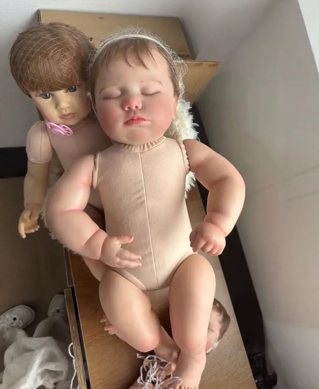 重生娃娃3D高彩60厘米闭眼睡觉仿真婴儿软胶玩偶宝宝青筋血管可见
