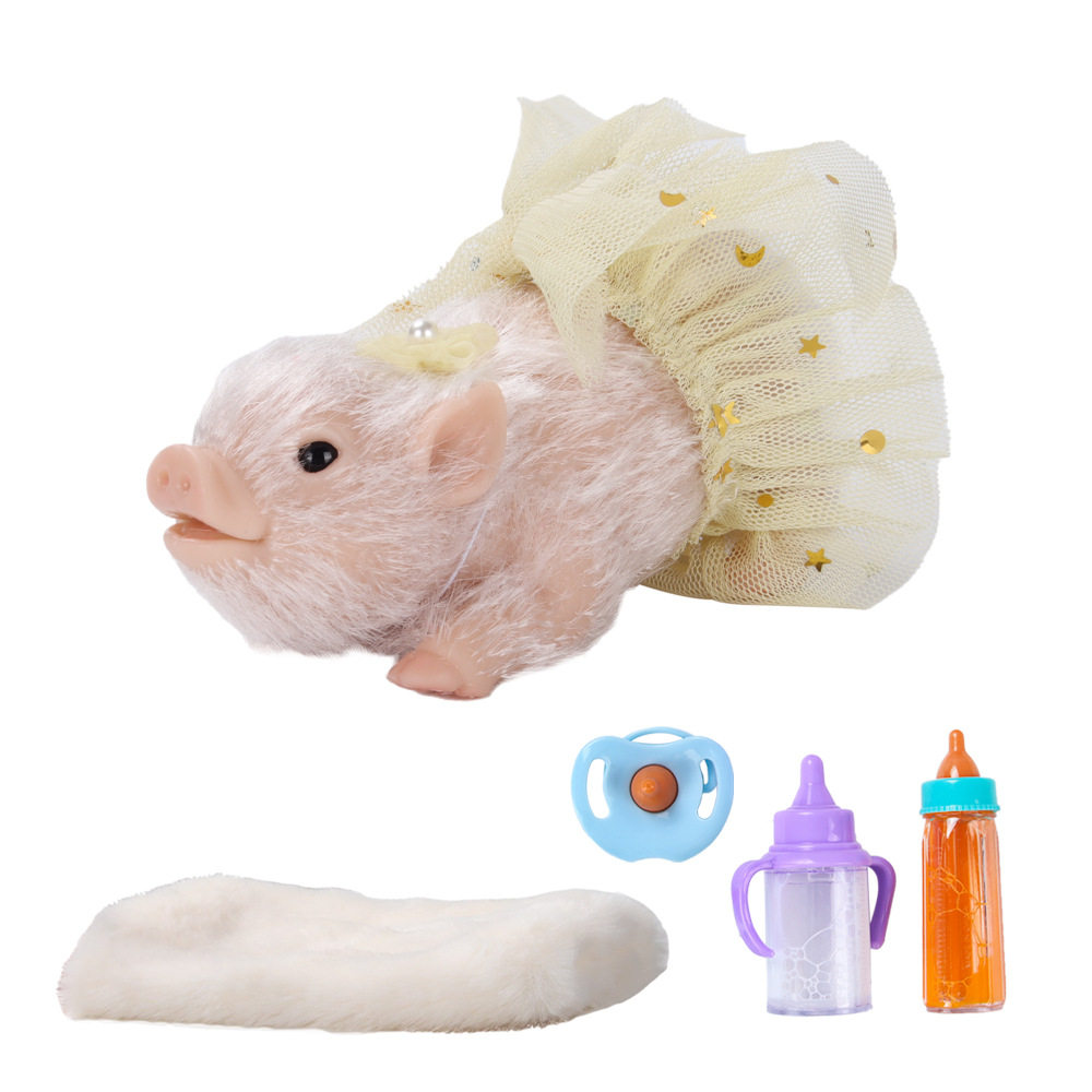 带奶瓶奶嘴配件过家家玩具黄裙子硅胶猪食品级捏捏乐解压玩具,模玩/动漫/周边/娃圈三坑/桌游,棉花娃娃,淘宝优惠券,粉丝福利购,淘宝优惠卷