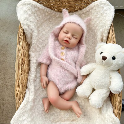 工厂正品全硅胶full body silicone baby doll18英寸硅胶重生娃娃