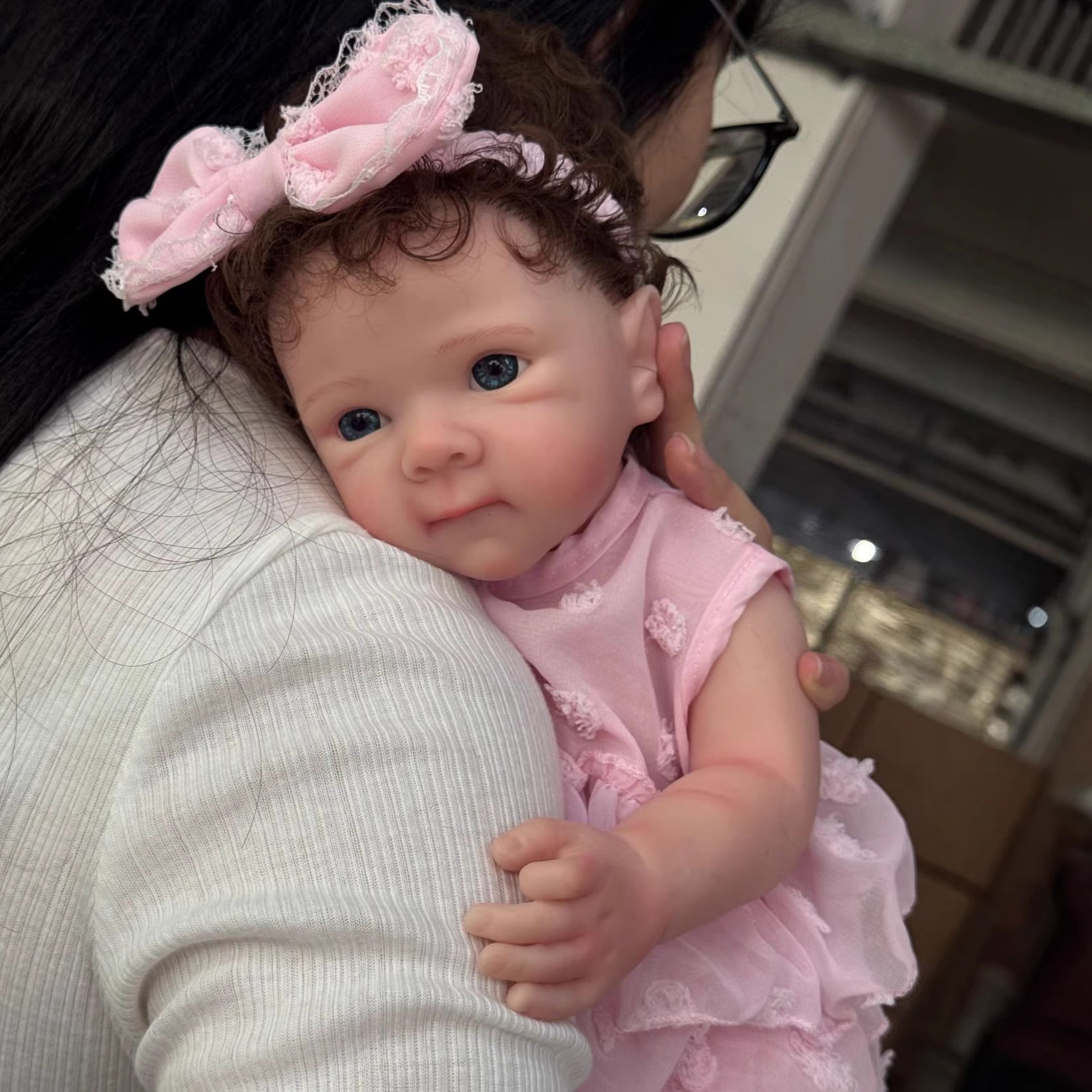 16寸全实心硅胶可吸奶嘴仿真重生婴儿娃娃超柔软逼真宝宝silicone