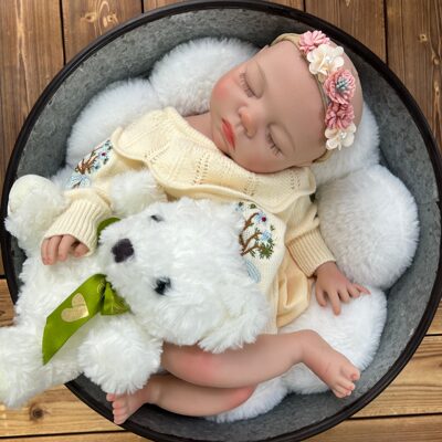 直销全硅胶重生娃娃18英寸Peaches silicone reborn doll