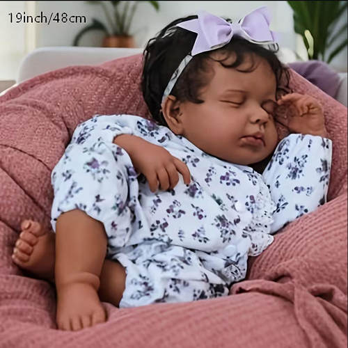 49厘米黑人肤色重生娃娃Reborn Doll LOULOU仿真婴儿跨境电商货源
