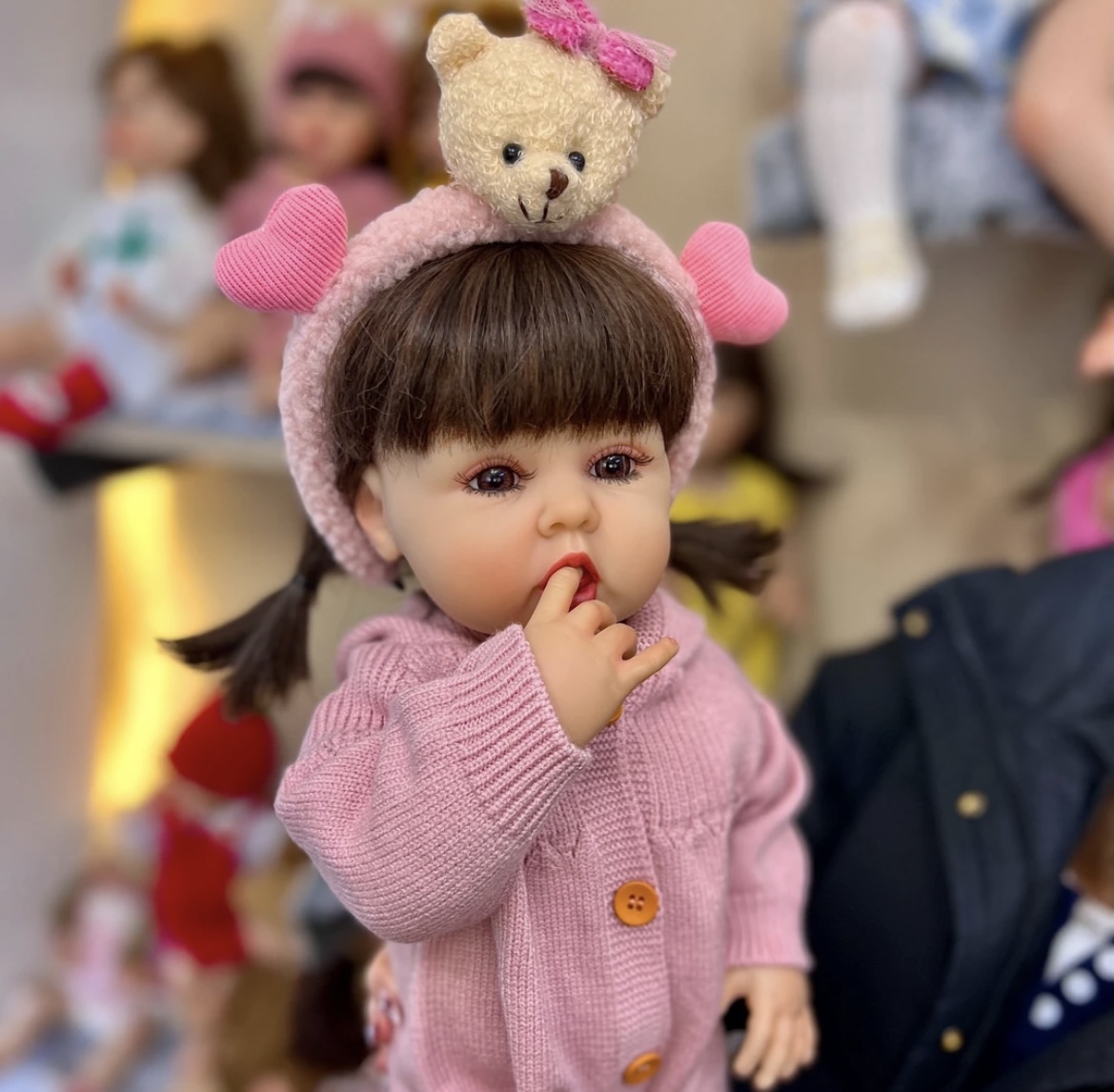 55cm全软搪胶可入水洗澡仿真宝宝 重生娃娃 硅胶婴儿模型仿生玩具