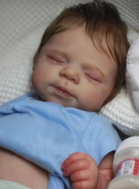 重生娃娃reborn dolls棉身胶身可选48厘米闭眼玩具跨境