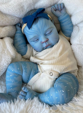 50cm 仿真婴儿重生娃娃 会发光阿凡达肤色 Reborn Avatar跨境