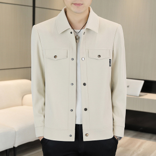 外套翻领2026新款 夹克衫 春秋季 休闲短款 衣服 青年潮流男装 高端男士