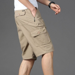 宽松裤 薄款 腿直筒工装 纯棉显瘦棉质男士 7分中裤 休闲七分裤 男夏季