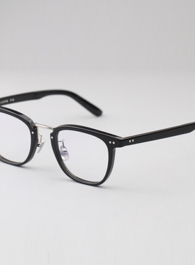 YVES复古中金眼镜近视眼睛框男yps余文乐黑框大脸板材眼镜架1030