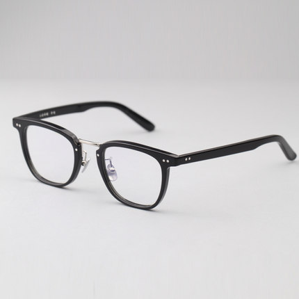 YVES复古中金眼镜近视眼睛框男yps余文乐黑框大脸板材眼镜架1030