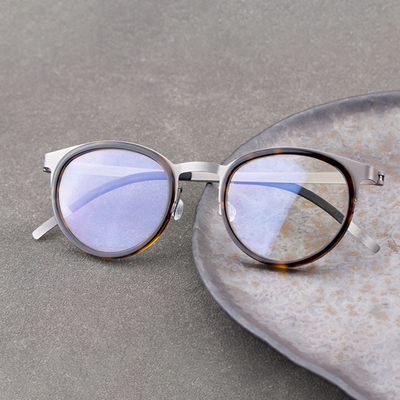 男女全框板材+钛近视眼镜