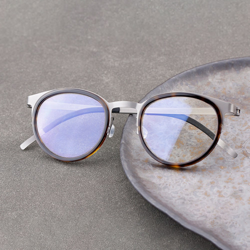 男女全框板材+钛近视眼镜