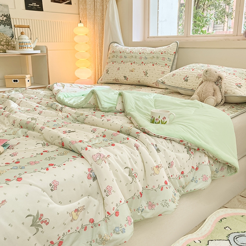 夏季凉感冰丝夏凉被小清新凉感