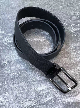 H标！正品大牌~男士真皮针扣皮带荔枝纹休闲百搭男款头层牛皮腰带