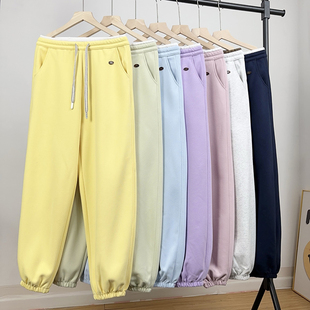 女士纯棉休闲直筒长裤 egg多巴胺宽松显瘦卫裤 型巨好 子春秋 版
