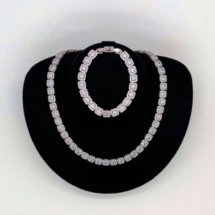 逆爱手链驰骋同款满钻方糖手链丽银丽贝丽影项链轻奢高级感