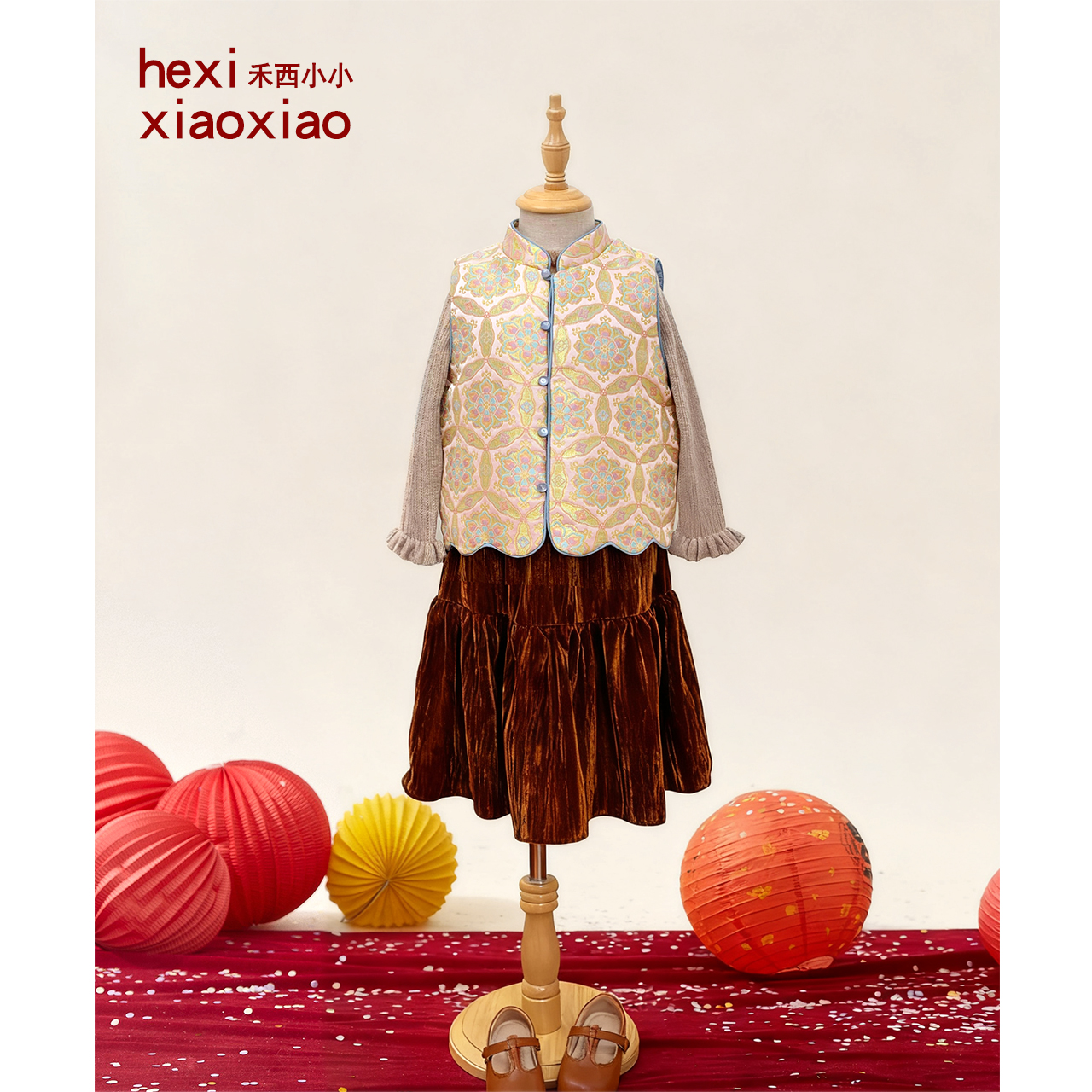 如意宝相花！织锦缎夹棉拜年服