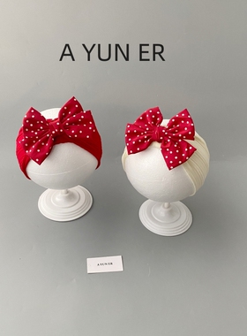 婴儿发带护囟门帽夏季满月百天宝宝头饰洋气可爱超萌宽头带不勒头