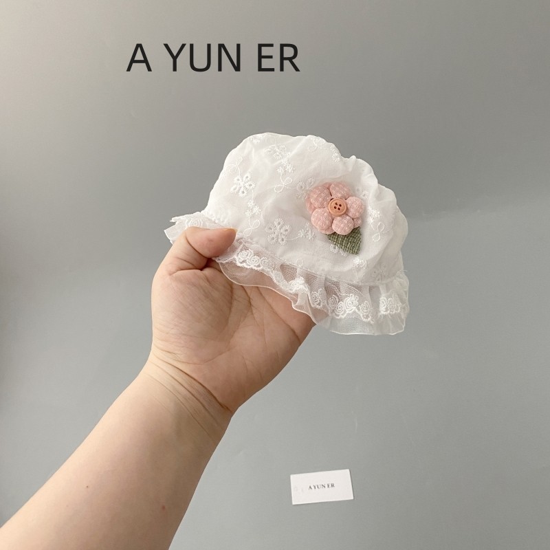 婴儿护囟门发带帽子夏季薄款胎帽洋气新生小月龄女宝宝遮头卤头带