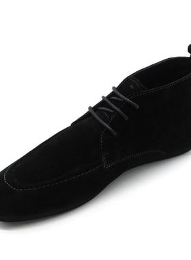 2024秋冬男士反绒低帮磨砂牛皮男鞋时尚韩版潮流休闲单鞋百搭咖色