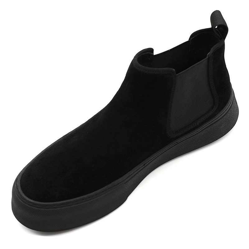 2024秋冬新款高帮鞋男潮套脚翻毛磨砂牛皮男鞋厚底百搭真皮休闲鞋,流行男鞋,高帮鞋,淘宝优惠券,粉丝福利购,淘宝优惠卷