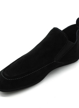 秋冬新款男士翻毛磨砂牛皮高帮鞋男潮时尚韩版休闲鞋百搭套筒瘦款