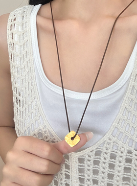 福禄寿禧新中式古法刻字吊坠项链