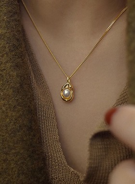 不褪色叠戴金色豆豆项链女双层