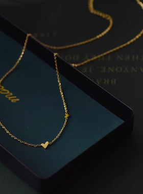 爱心精致项链钛钢细致百搭