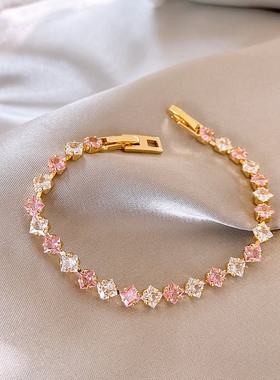 彩色锆石手链女高级感时尚手饰品