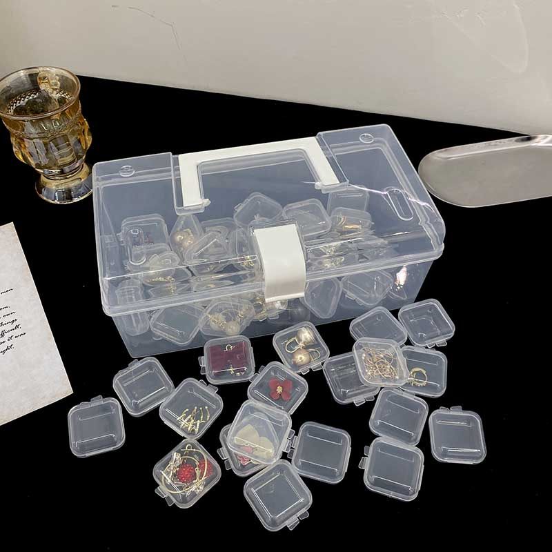 PVC防氧化防尘透明首饰盒耳环戒指饰品整理大容量项链收纳盒子,饰品/流行首饰/时尚饰品新,首饰盒,淘宝优惠券,粉丝福利购,淘宝优惠卷