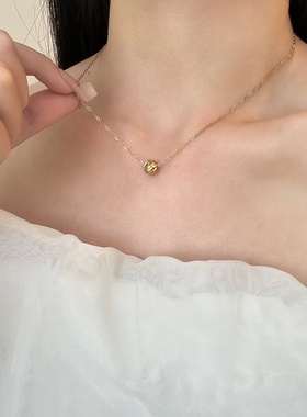 金色转运珠项链女锁骨链颈链配饰