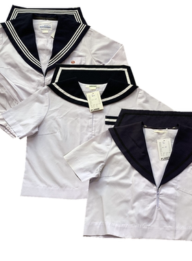 中古古着日本制软妹高中校园正统校供JK制服中间服夏服1