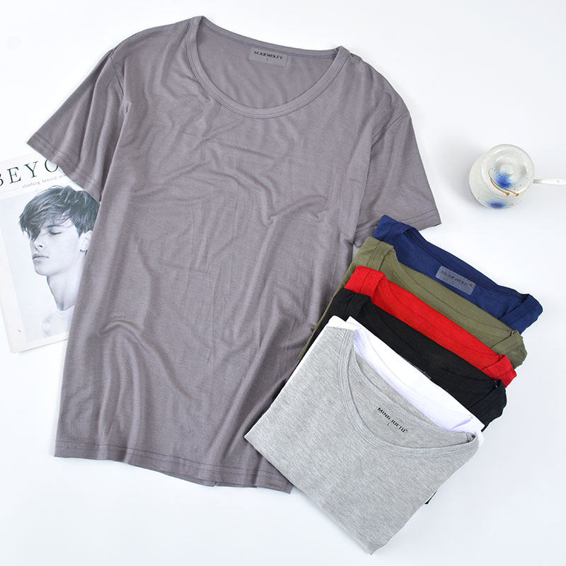 Color optional modal man Short sleeved pajamas summer Thin section Borneol Home Furnishing Easy Large Home Furnishingsin the Lingerie/Men's underwear/Tracksuit , Pajama tops  category - from Buy2taobao.com to provide professional Taobao agent buy service