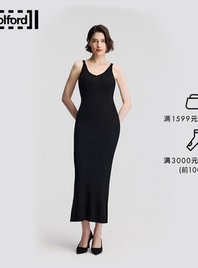 【早秋新款】Wolford/沃尔福特纯羊毛吊带小黑裙连衣裙53523