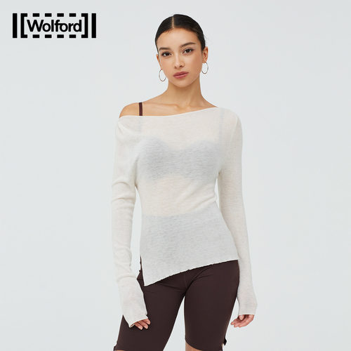 Wolford修身高弹轻透超薄羊绒衫