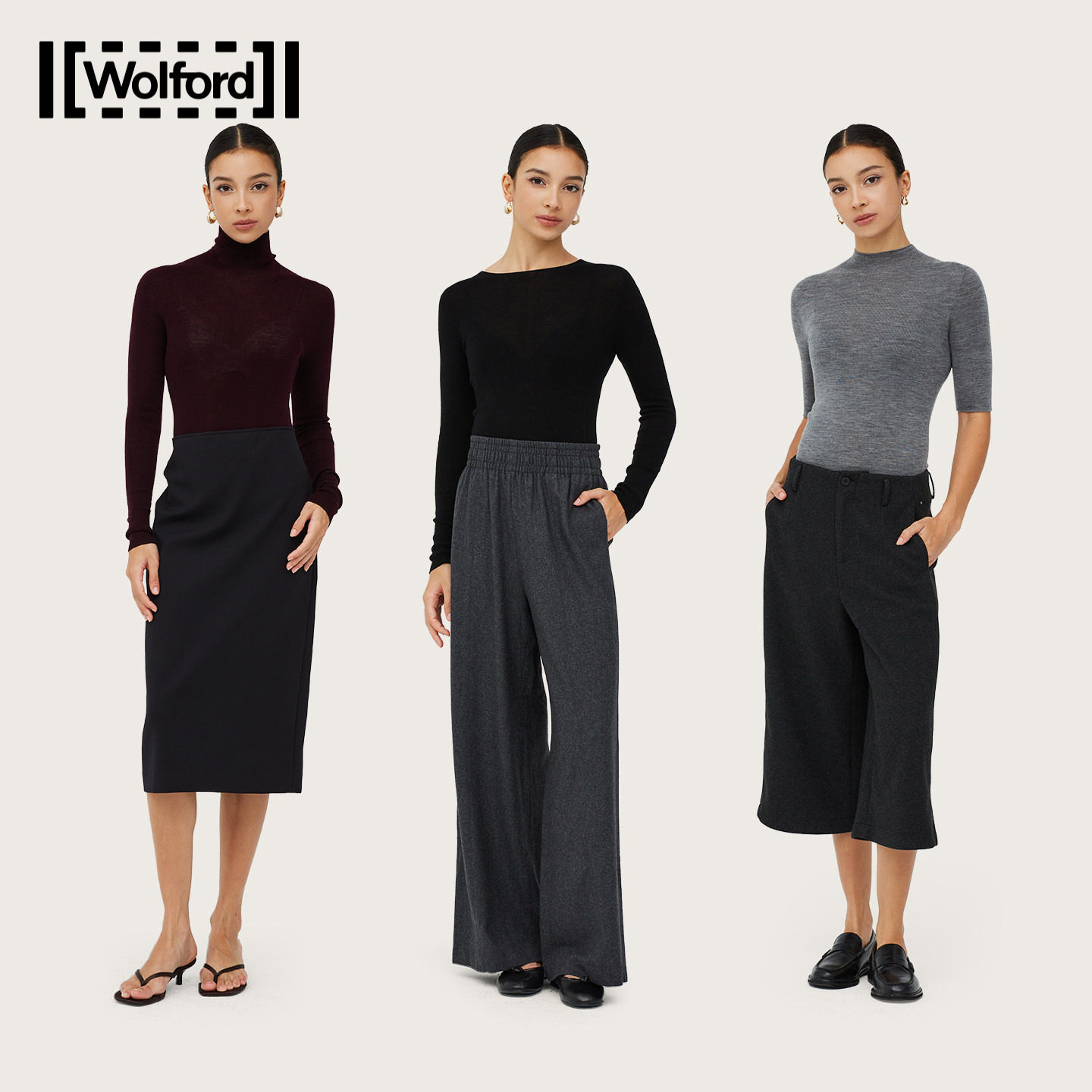 Wolford/沃尔福特2026年秋季新款经典修身高弹女羊毛打底衫53780