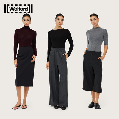 Wolford修身高弹女羊毛打底衫