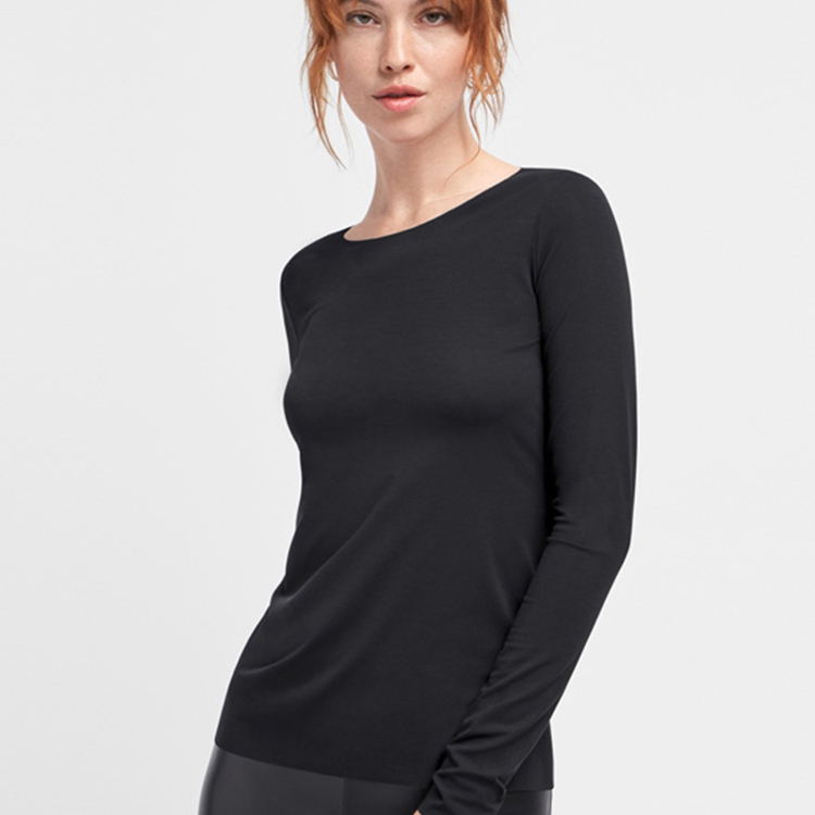 莫代尔打底衫Wolford圆领长袖