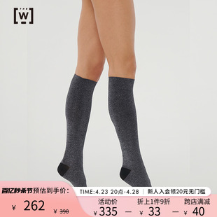 Wolford 80D细闪中筒及膝小腿袜子女34406 W运动时尚 沃尔福特秋季