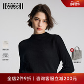 当季 新款 Wolford 沃尔福特半高领柔软羊毛上长袖 上衣女53527