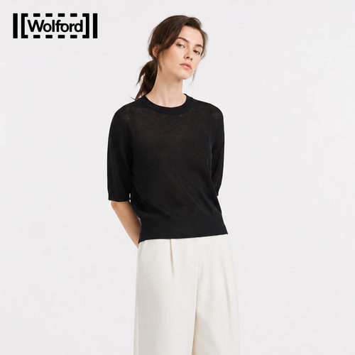 Wolford修身高弹和纸纱针织衫