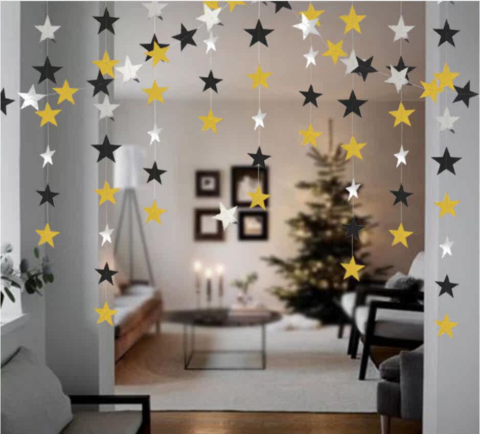 graduation Little Star Jacquard Pendants Pendants Shop Black gold Showcase arrangement Jewelry store Ladies shop decoratein the Festive supplies/Gift , Garland  category - from Buy2taobao.com to provide professional Taobao agent buy service