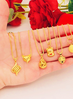 越南沙金项链女铜镀久久不掉色