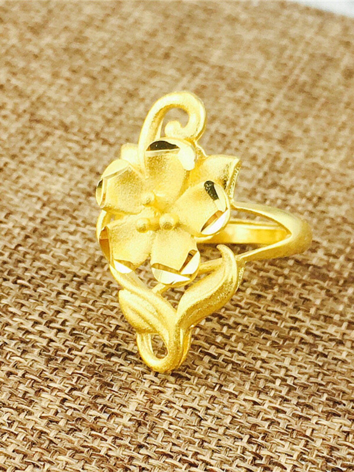 VIETNAM SAND GOLD RING WILL NOT FADE FOR A LONG TIME LIVE MOUTH ADJUSTMENT GOLD-PLATED LADIES SIMULATION FAKE EUROPEAN CURRENCY WEDDING GOLD RING