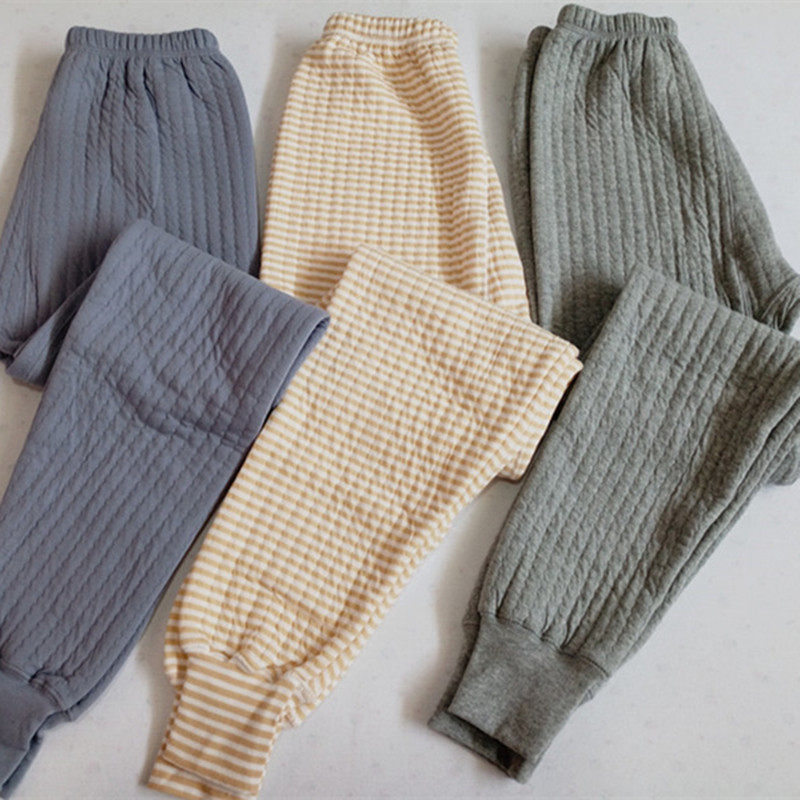 中老年三层保暖裤老式空气层加肥加大加厚男纯棉秋裤2件包邮峻领