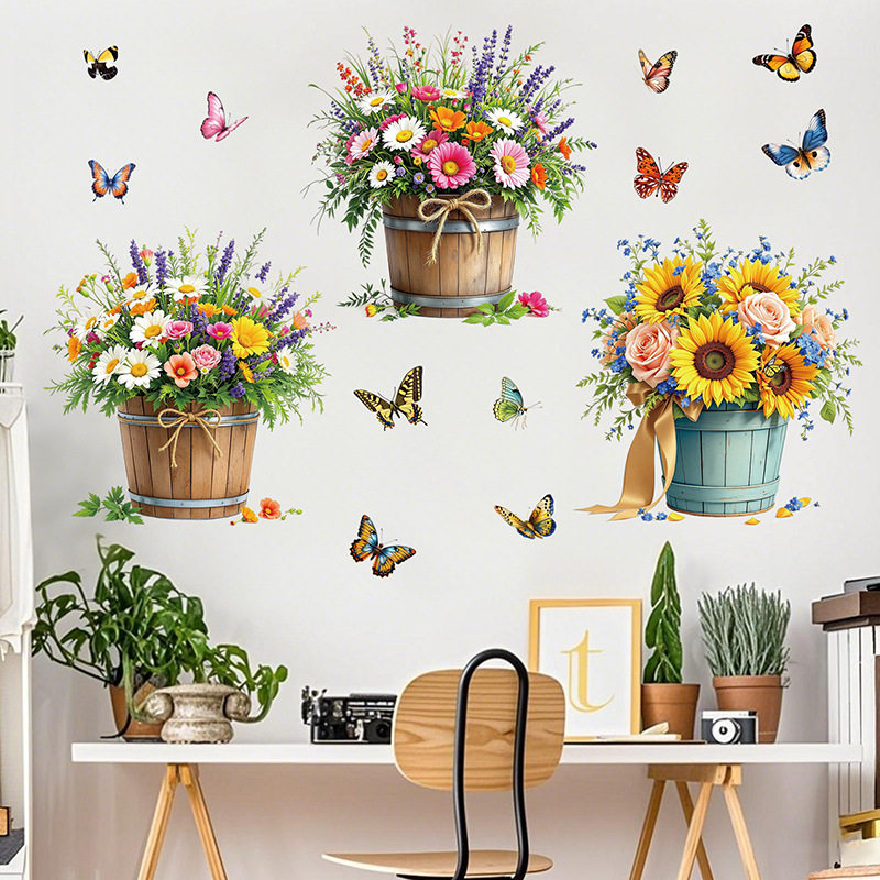 3D立体仿真花朵墙贴卧室床头遮丑补洞墙面装饰贴冰箱随心贴衣柜贴