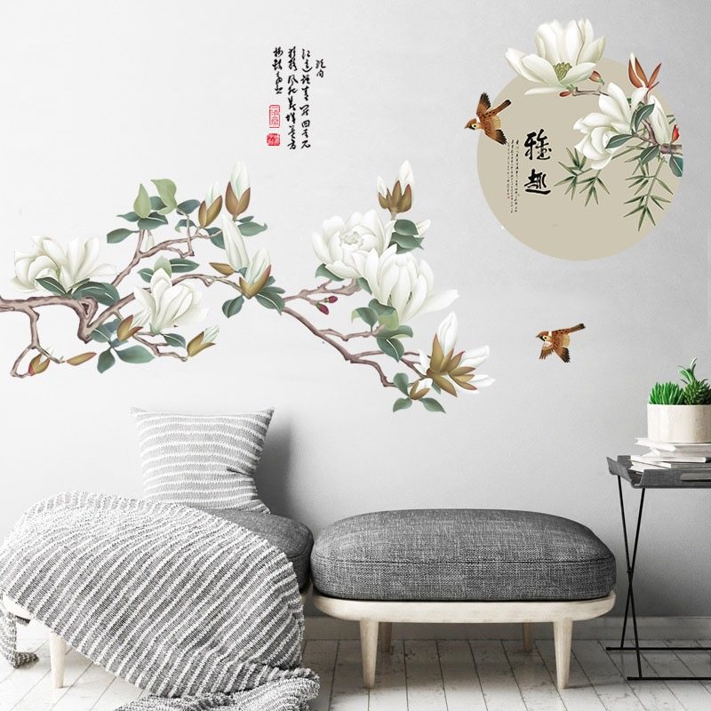 3d立体贴纸墙贴古风中式山水画风景大客厅电视背景墙面装饰自粘画图片