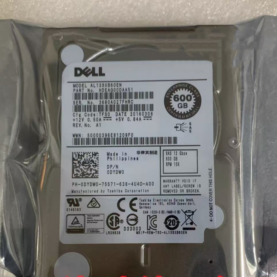 DELL 0DYDW0 AL13SXB60EN 600G SAS 15K 12G 2.5 DYDW0服务器硬盘