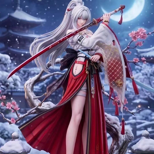 鸣潮Studio绯雪冰雪白发巫女动漫Cosplay道具120木刀雪中梅花太刀